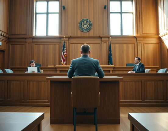 Courtroom scene from the closing arguments of the Musk v. Altman trial over OpenAI leadership