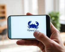 Smartphone displaying the OpenClaw AI agent mobile app interface