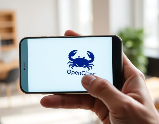 Smartphone displaying the OpenClaw AI agent mobile app interface