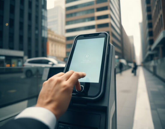 AI agent processing a cryptocurrency payment on a smartphone