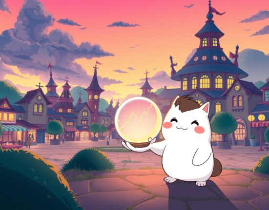 Opinion OPN token surge on Binance pre-market after airdrop launch visualized as a magical market.