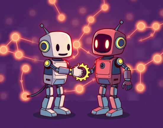 Cartoon illustration symbolizing the Optimism Flashbots partnership, highlighting enhanced speed and verifiability for blockchain transactions.