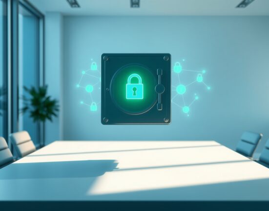 Secure digital vault interface representing Orca DEX fund protection after Drift Protocol security incident