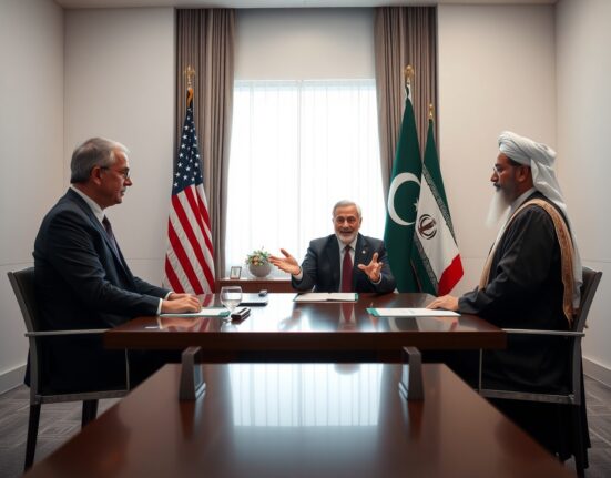 Pakistani official mediating US-Iran talks in a diplomatic meeting room