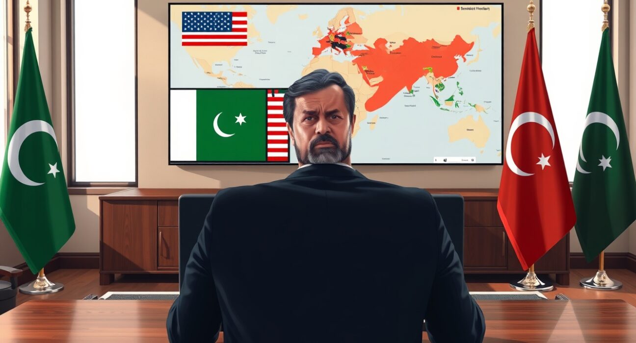 Pakistani official urgently discussing Strait of Hormuz deadline extension with US representatives in diplomatic setting