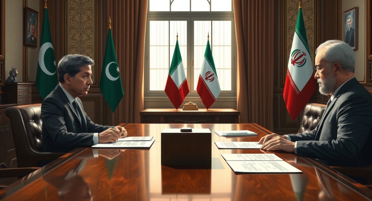 Pakistani and Iranian officials engage in diplomatic talks in Tehran to discuss a US message.