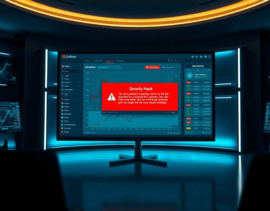 Digital dashboard showing a security alert on a decentralized exchange interface after a hack