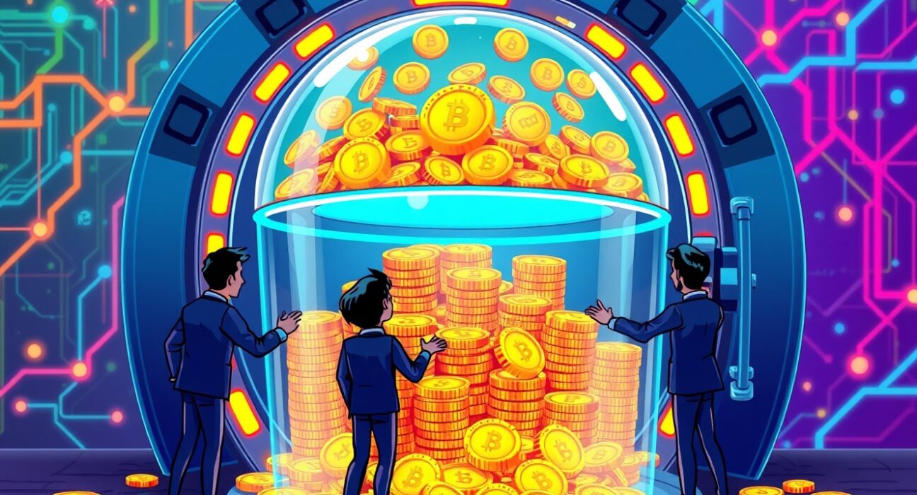 Paradigm stakes HYPE tokens in vibrant digital vault showing institutional crypto investment