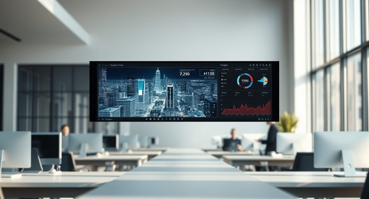 Patronus AI digital simulation environment for testing AI agents in a modern office setting.