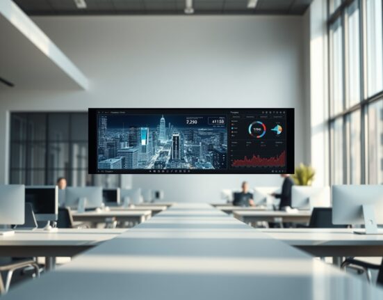 Patronus AI digital simulation environment for testing AI agents in a modern office setting.