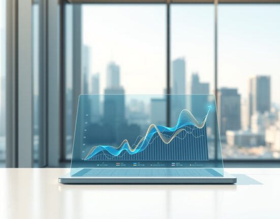 Paxos Labs enterprise stablecoin management and digital asset data visualization in a fintech office setting.