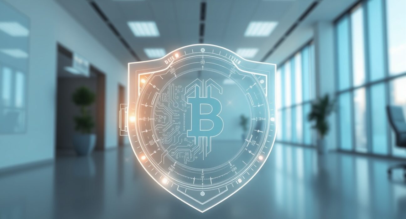 Secure digital shield representing Payy's Zero-Knowledge proof privacy stablecoin technology for financial institutions.