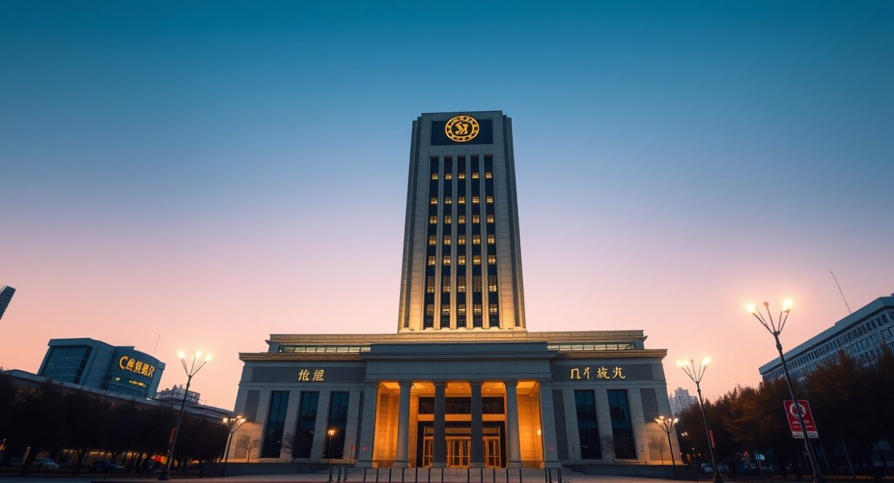 People's Bank of China headquarters representing March 2025 LPR monetary policy decision.