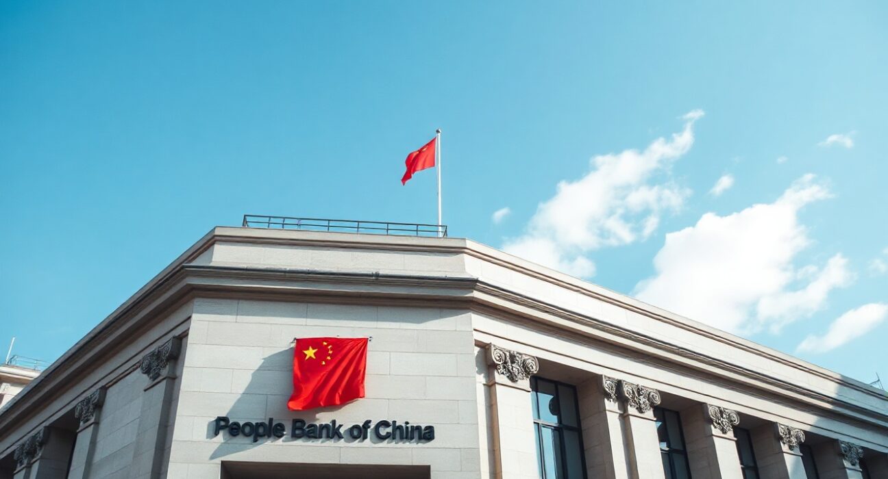 People's Bank of China building in Beijing on a clear day