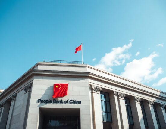 People's Bank of China building in Beijing on a clear day