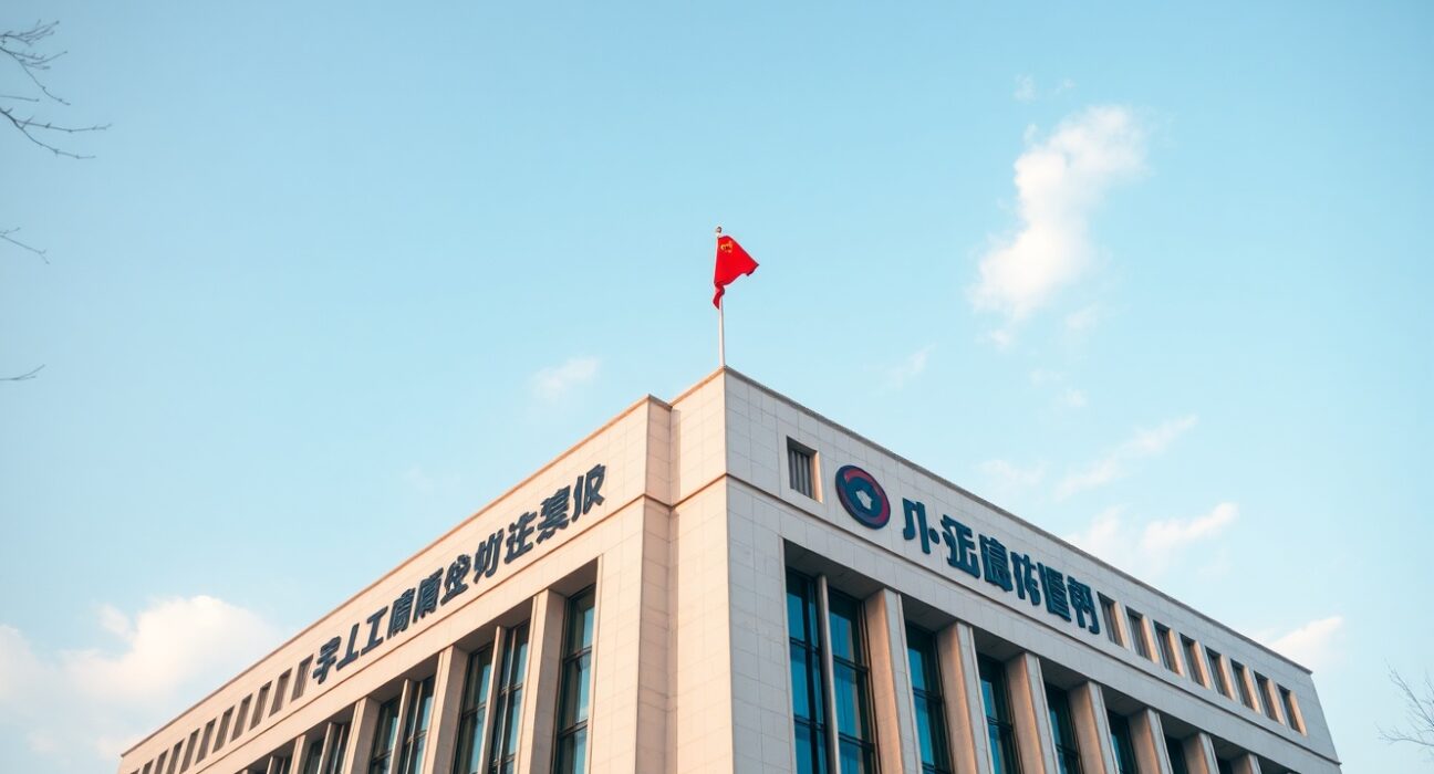 People's Bank of China headquarters in Beijing on a clear day