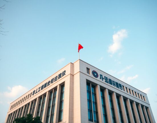 People's Bank of China headquarters in Beijing on a clear day