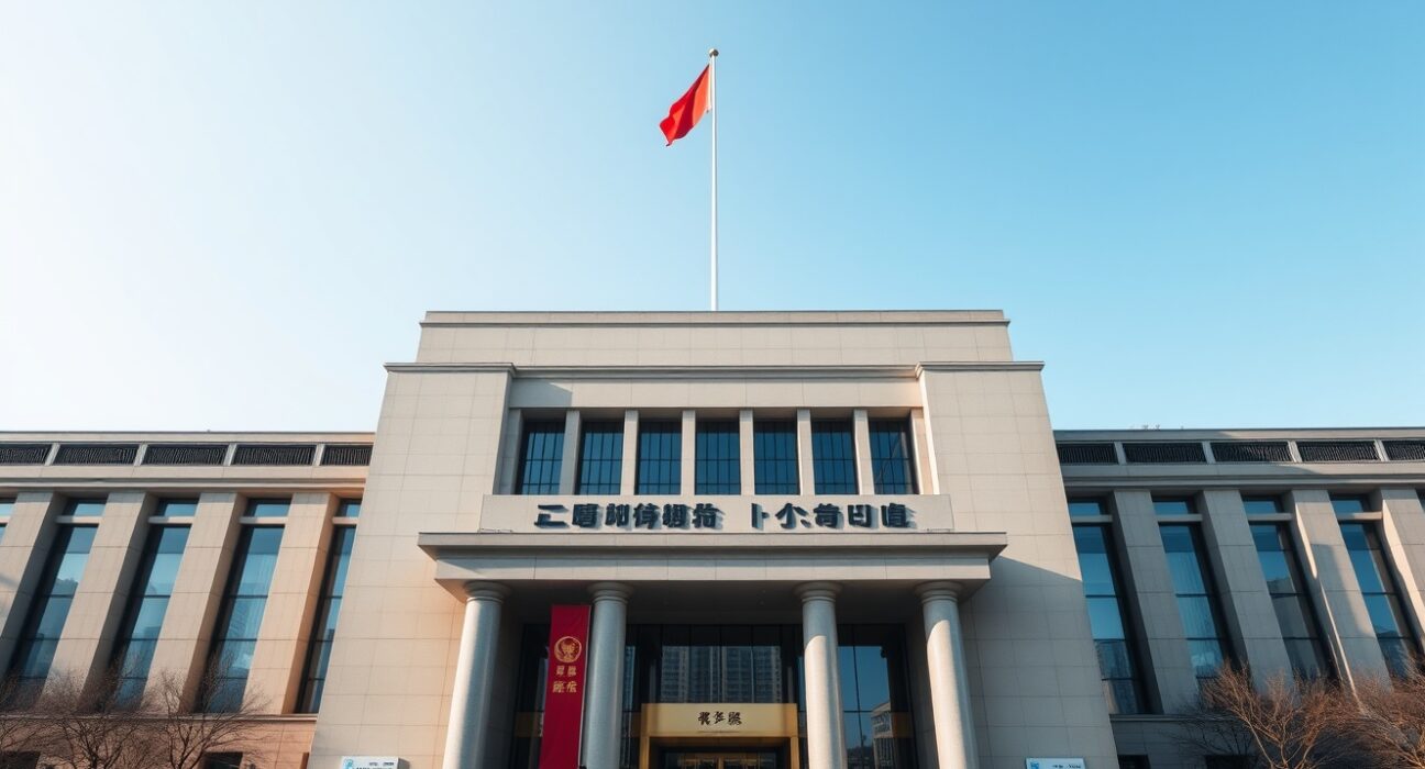 People's Bank of China headquarters in Beijing, where the daily yuan fixing rate is announced.