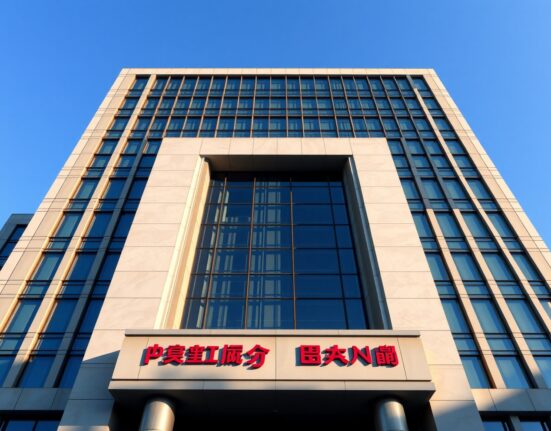 People's Bank of China headquarters representing PBOC's USD/CNY reference rate decision