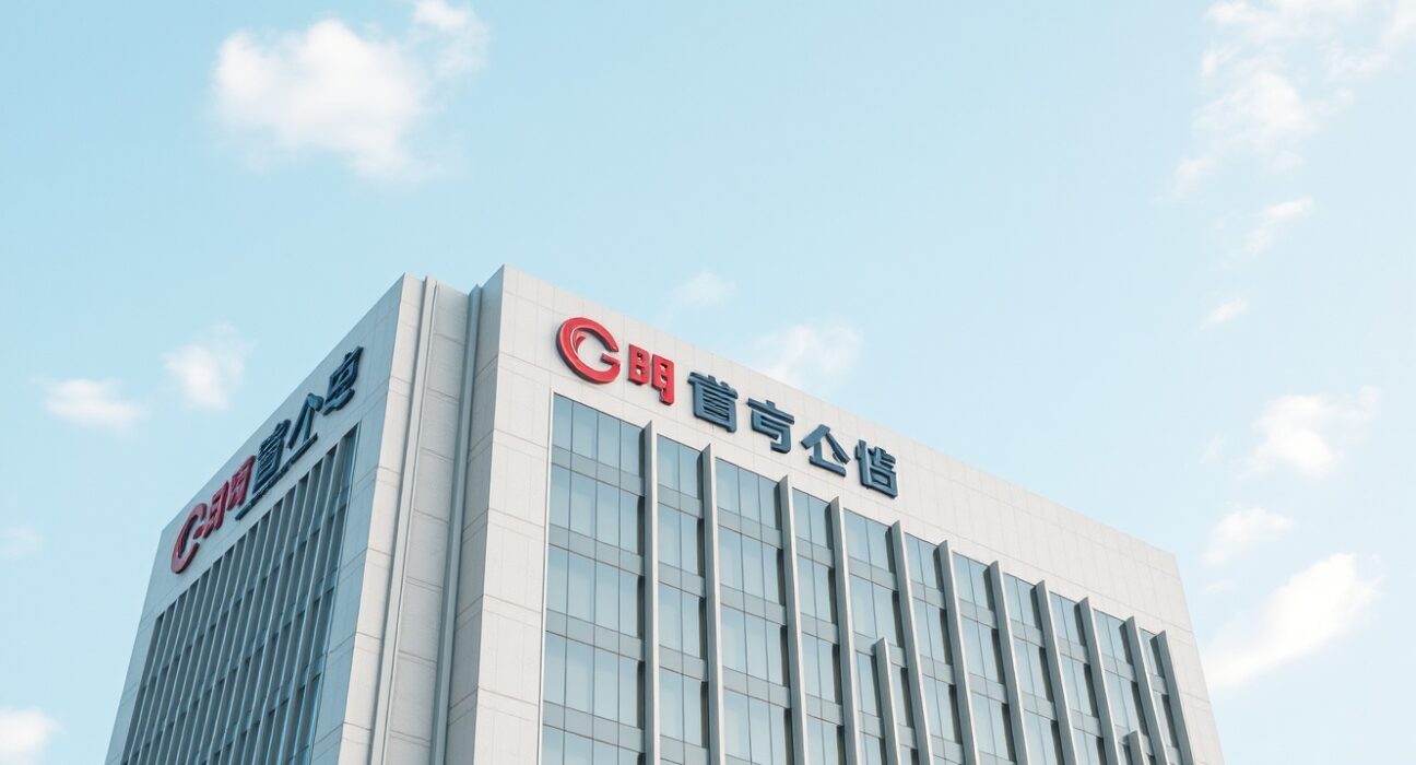 People's Bank of China headquarters building in Beijing on a clear day.