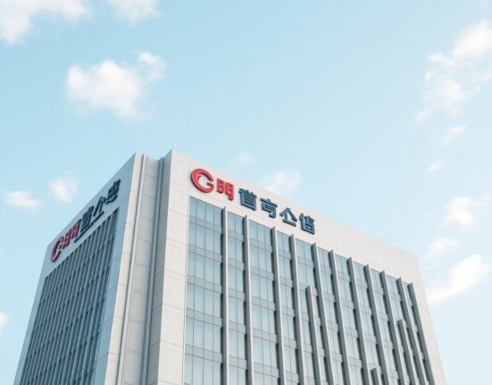 People's Bank of China headquarters building in Beijing on a clear day.