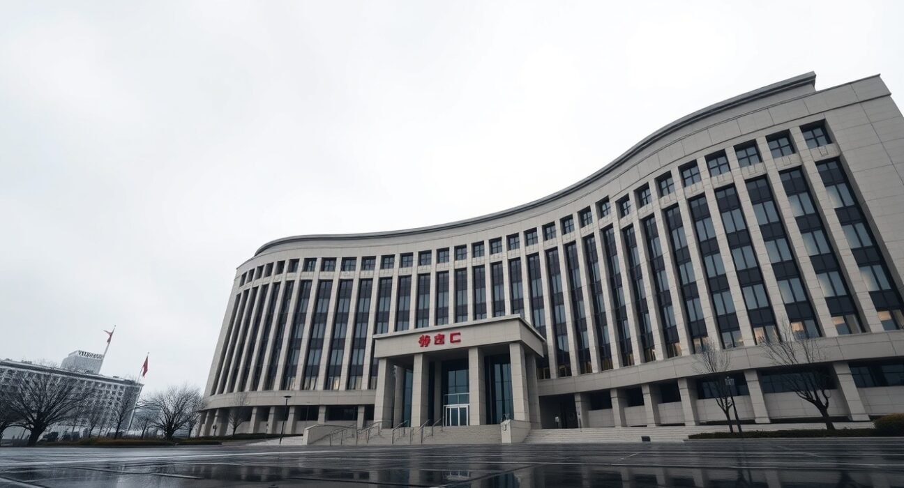 Exterior view of the People's Bank of China headquarters in Beijing.