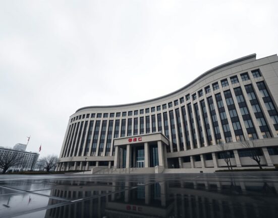 Exterior view of the People's Bank of China headquarters in Beijing.