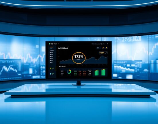 DeFi yield dashboard showing Pendle apxUSD pool on BNB Chain with 13% yield