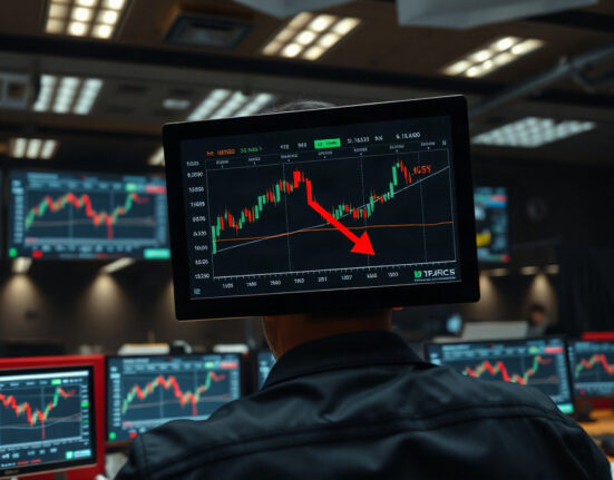 Trading desk with monitors showing market charts and a price drop, illustrating the Pendle reUSD liquidation event.