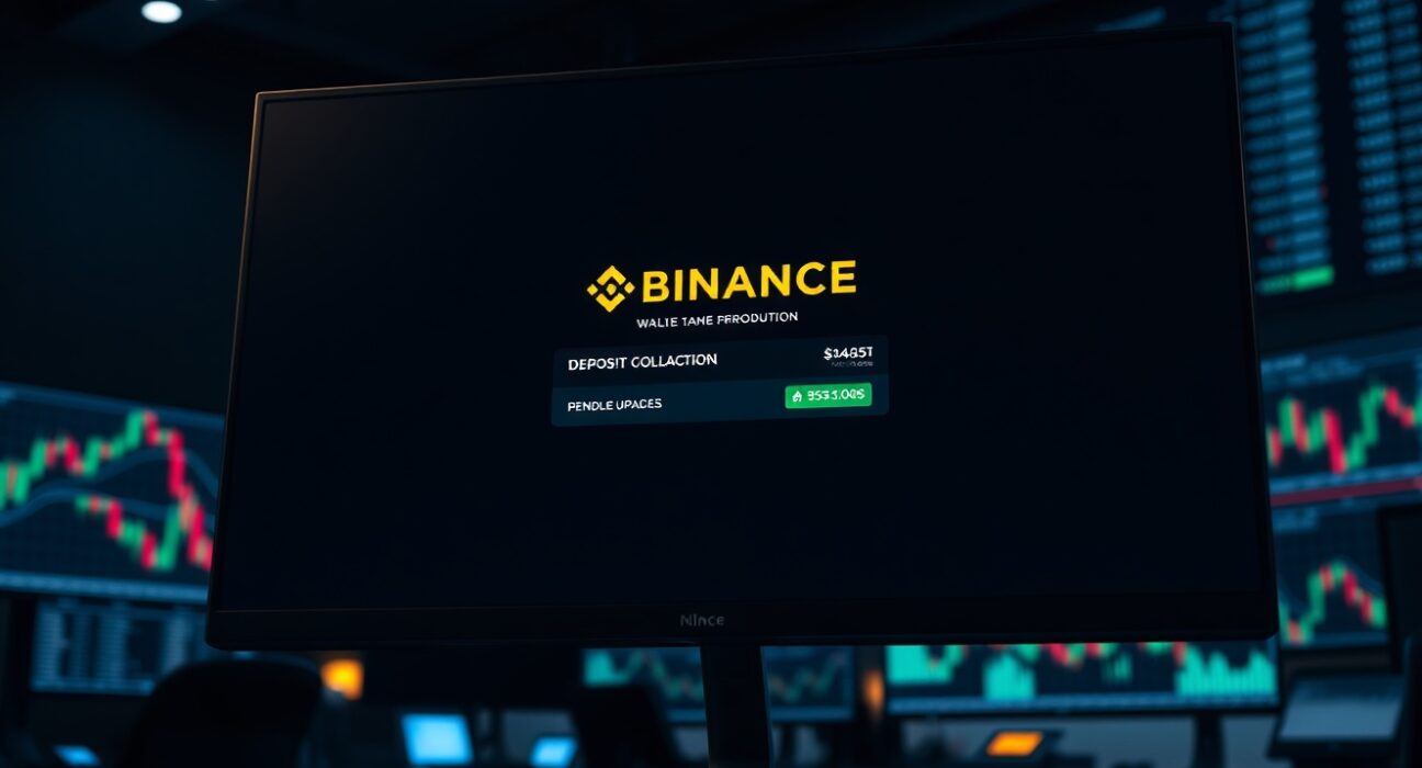Binance deposit screen showing PENDLE token transfer confirmation