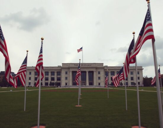 Pentagon building in Arlington, Virginia, under overcast sky, representing US defense planning.