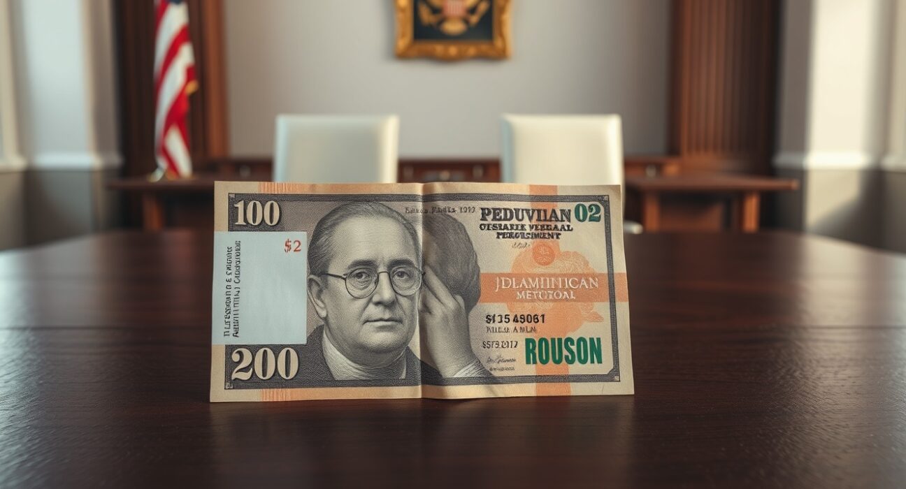 Peruvian sol banknote representing currency volatility during the 2025 election runoff.