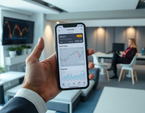 Phantom wallet app interface on smartphone in a professional office setting
