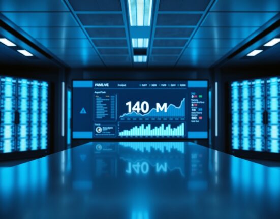 Digital dashboard showing $140 million AUM milestone for Pharos Harbor RealFi platform.