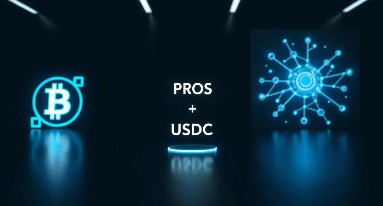 Pharos Network blockchain payment interface with PROS and USDC symbols