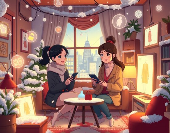 Phia AI shopping agent founders Phoebe Gates and Sophia Kianni in their startup office