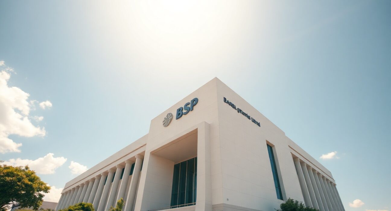 Bangko Sentral ng Pilipinas headquarters in Manila on a sunny day