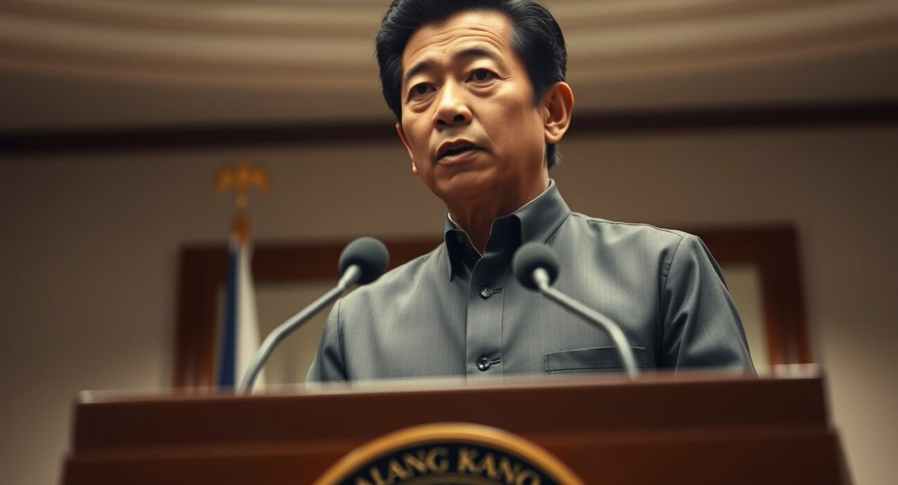 Philippine President Marcos Jr. declares a national energy emergency during a press briefing.