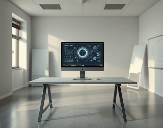 Empty office desk symbolizing PIP Labs workforce reduction and strategic shift to AI infrastructure.