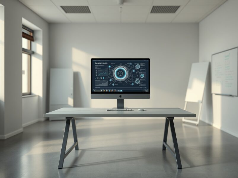 Empty office desk symbolizing PIP Labs workforce reduction and strategic shift to AI infrastructure.