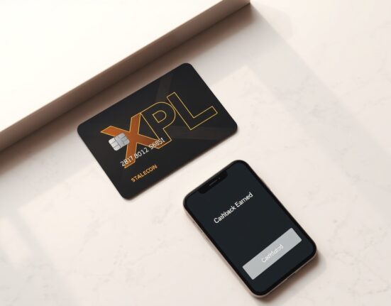 Plasma stablecoin product launch in June 2025 features a sleek debit card and mobile payment interface for crypto cashback.