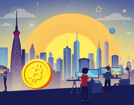 A vibrant illustration showing a crypto gaming startup raising significant investment, symbolizing growth and innovation in the blockchain gaming sector.