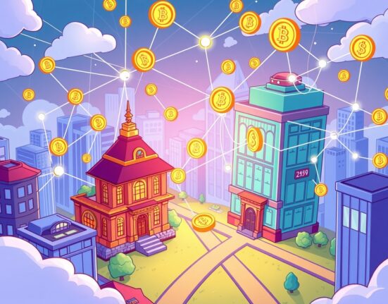USDG0 stablecoin bridging traditional finance and blockchain networks in vibrant ecosystem