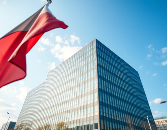 Narodowy Bank Polski headquarters representing Poland's central bank monetary policy supporting Zloty stability.