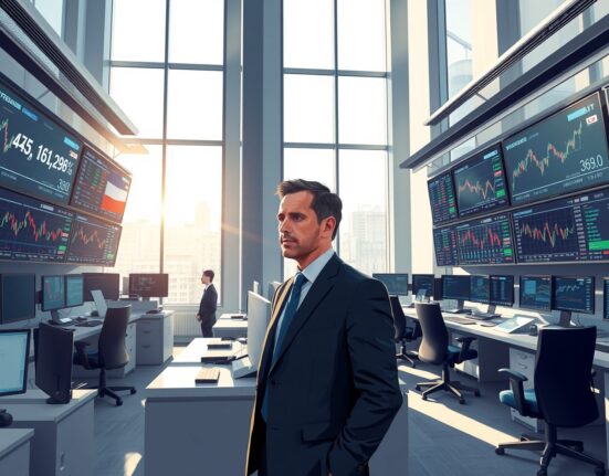 Poland sovereign yields chart displayed on a trading desk monitor in Warsaw during Friday trading session