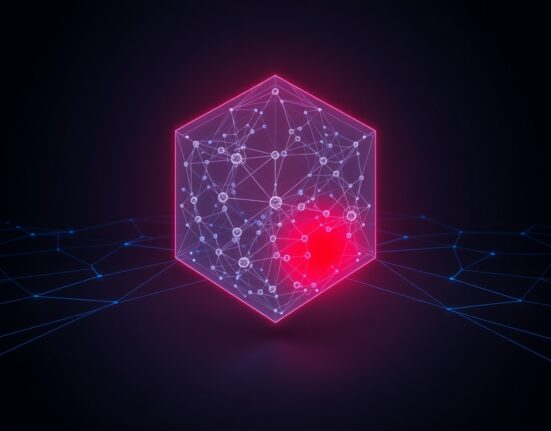 Visualization of Polkadot Hyperbridge vulnerability showing blockchain security breach concept