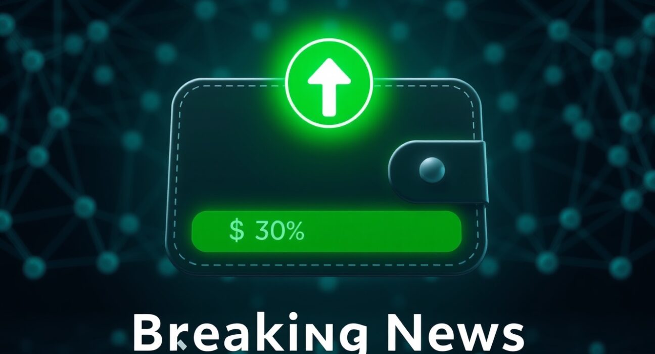 Digital wallet interface showing a large SUSDS transfer confirmation with a glowing green arrow