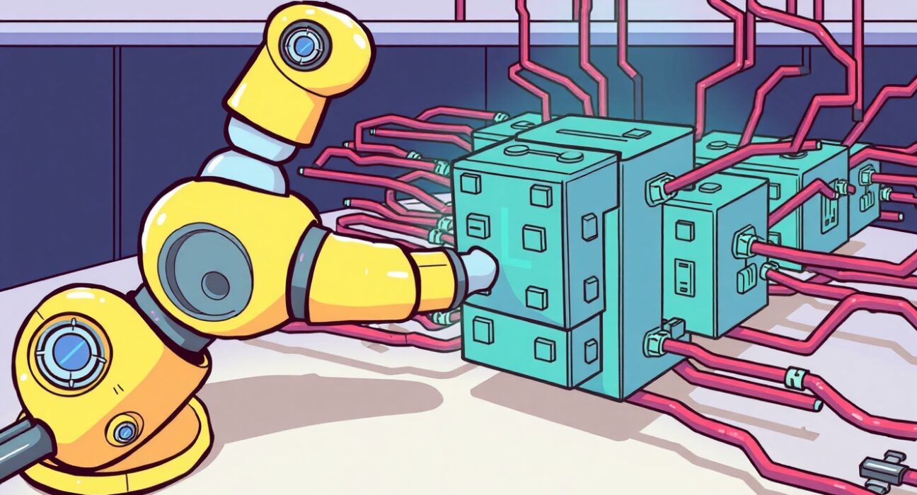 Cartoon showing a swift resolution to the Polygon block finality issue, with network stability being restored quickly.