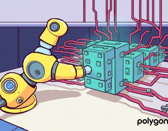 Cartoon showing a swift resolution to the Polygon block finality issue, with network stability being restored quickly.