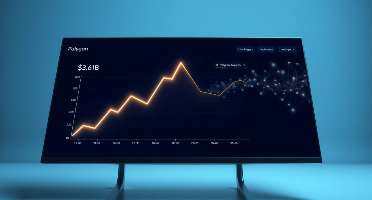 Data visualization showing Polygon's stablecoin supply reaching a record high of $3.6 billion.